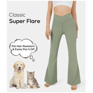 NWOT HALARA Classic Super Flare Leggings - Olive
